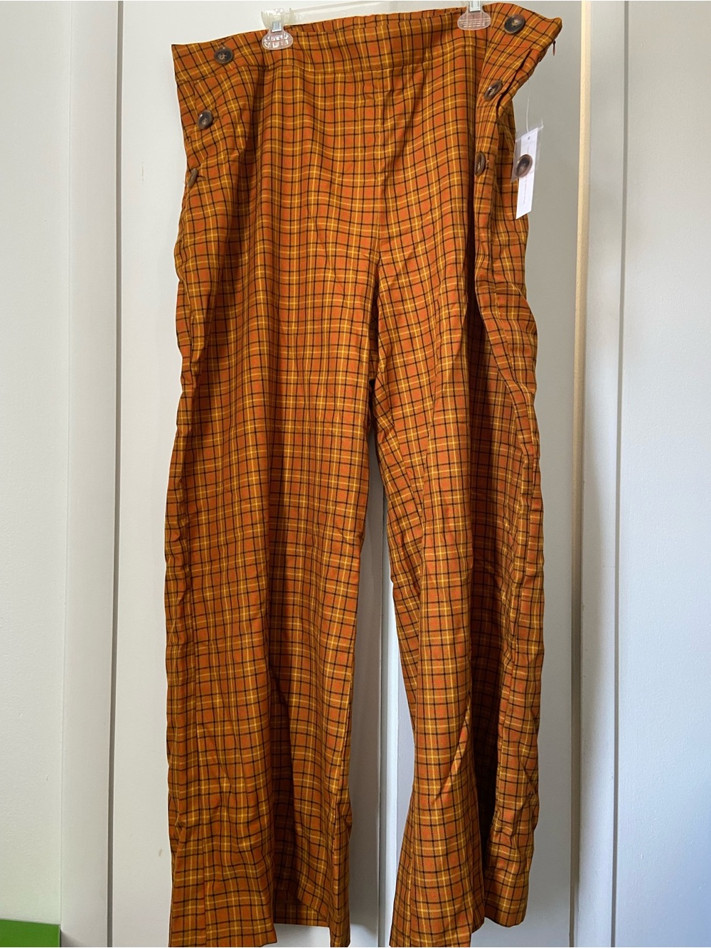 ModCloth Making Power Moves Wide-Leg Plaid Pants